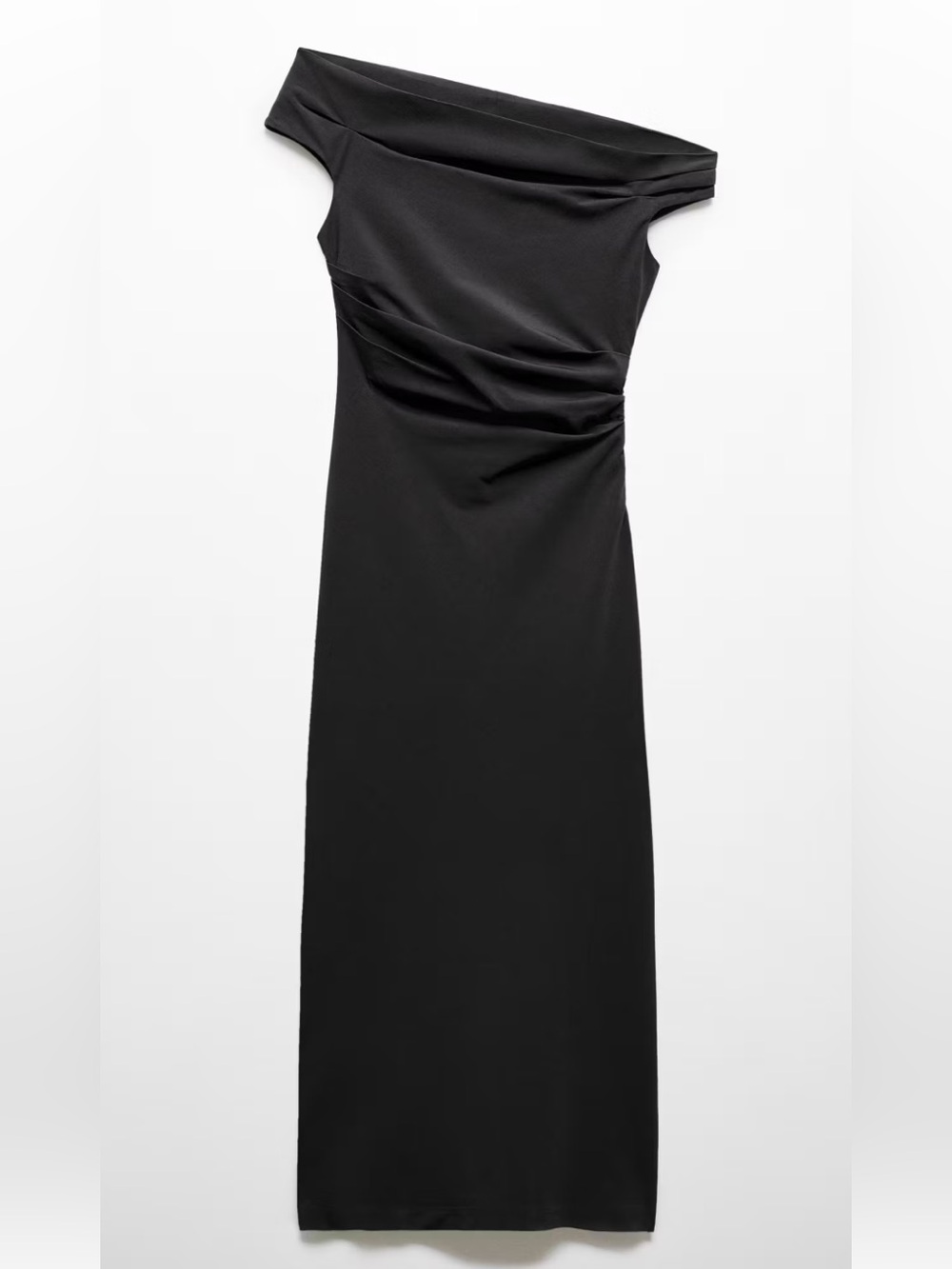 MNG Black Off the Shoulder Midi Dress - Elegant Evening Wear - NWOT - Size 8